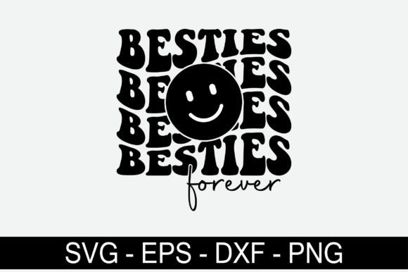 Besties Forever Retro Svg Design