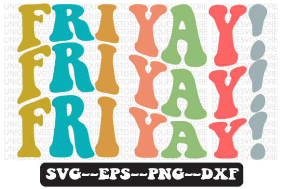 Fri Yay Wavy Retro Svg Design Review