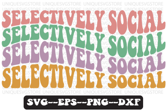 Selectively Social Wavy Retro Svg Design Review